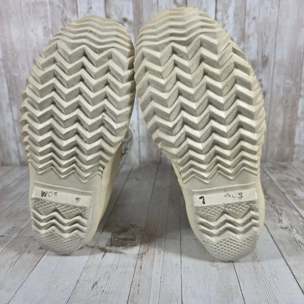 Sorel Manitou White Leather Snow Boots Womens 7‎ Made in Canada Duck Boots Fur